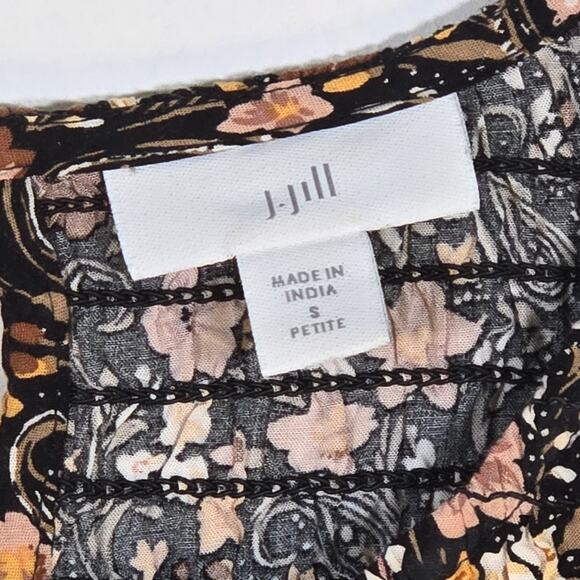 J. Jill Dark Floral Women's Pullover Blouse. Size Small Petite. - Picture 6 of 8